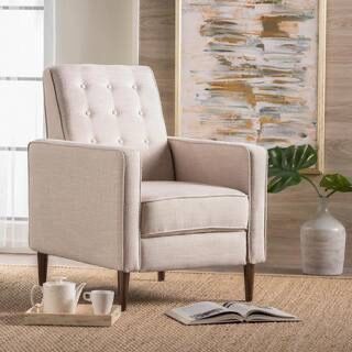 NEW Beige Wheat Wheat Polyester Standard (No Motion) Recliner