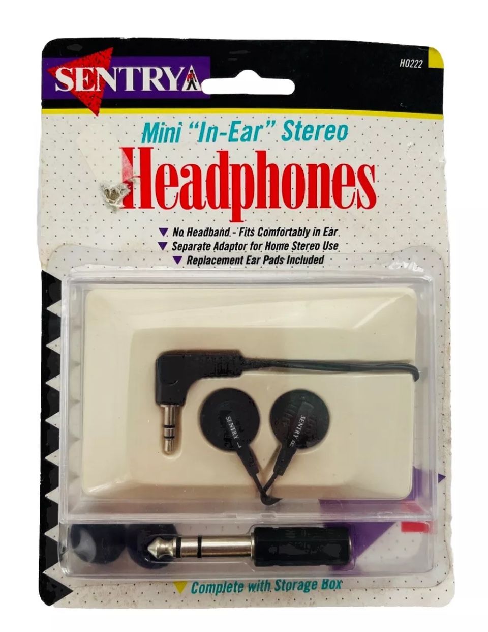 Vintage Sentry "In-Ear" Stereo Headphones Brand New Ear Buds H0222 Factory Seal.