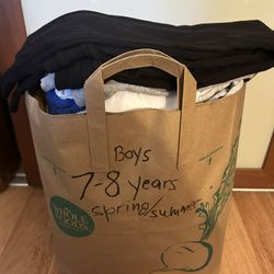 Boys Clothes Size 7/8 Years 