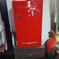 Red Mini Refrigerator 