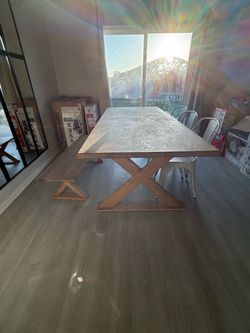 Farmhouse style dining table set