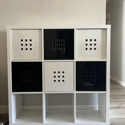 IKEA 9 Cube Organizer With 6 Interchangeable Drawers 