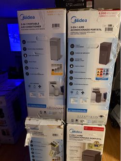 Portable ac units Midea 3-1 5k,6k,10k Btu all brand new in box