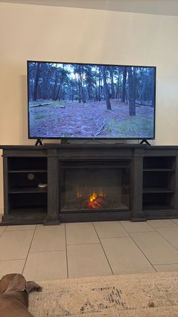 Real Flame Elliot Grand 81in Stand with Electric Fireplace