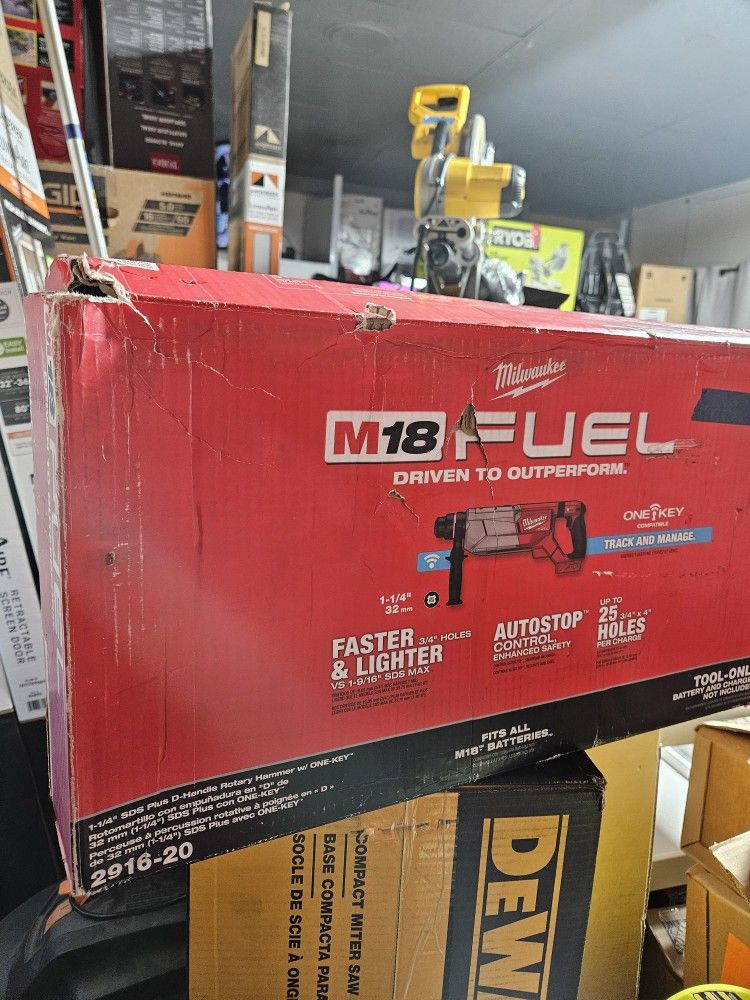 MILWAUKEE M18 FUEL BRUSHLESS SDS PLUS ONE KEY ROTARY HAMMER TOOL ONLY NEW 