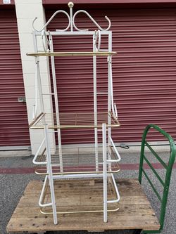 32”w, 18”d, 52”h, Metalic rack Shelves