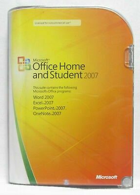 Full Version 2007 Microsoft Office Home and Student (W/ Product Key) Windows PC