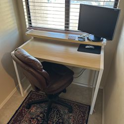 Light Wood Office Desk And Chair