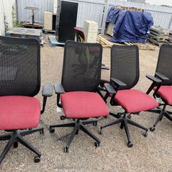 Red Office Rolling Chairs