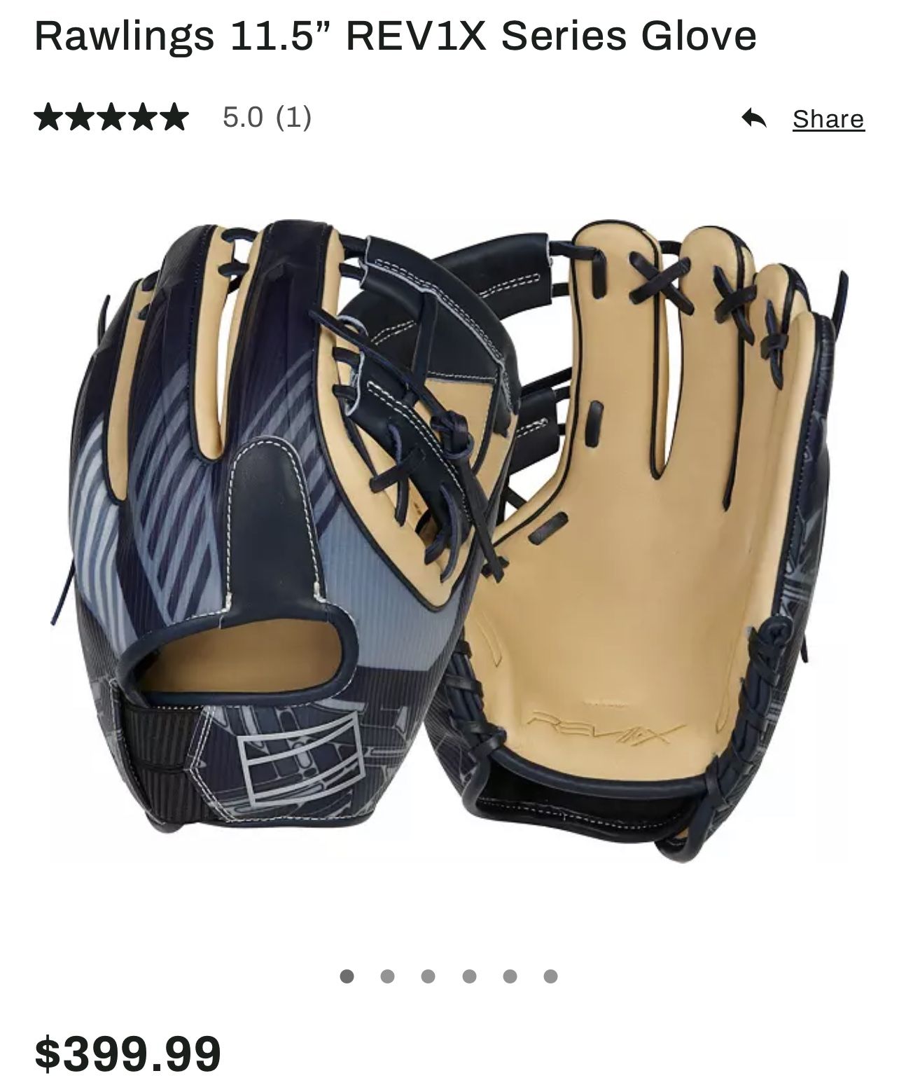 Rawlings 11.5 REV 1 Baseball Glove 