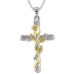 1Pc Rose & Cross Flower Leaf Pendant Chain Necklace. Tote Bag, Man Bag, Wallet, 2 or  more for DISCOUNT!  Can Meet In The I.E & San Bernardino Areas. 