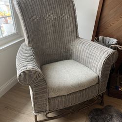 Gray Wicker Chair