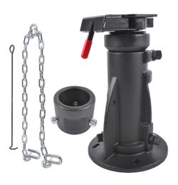 C5G1216 12"-16" Adjustable Cushioned 5th Wheel Gooseneck Adapter, Replacement for RV Camper Trailer, GTW 20000 Lbs, with Safty Chain
