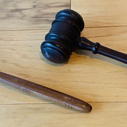 2 Wood Gavels, 10”.