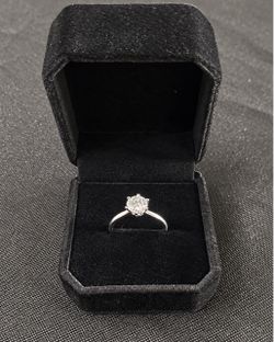 1CT SILVER MOISSANITE ADJUSTABLE RING