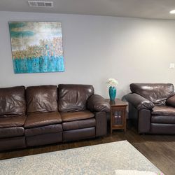 Leather (electric) Recliner Couches - (set is 3 pieces) includes 1 sofa and 2 chairs