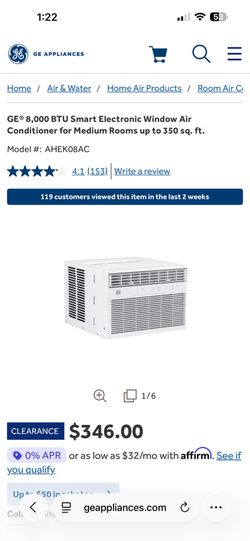 8000 Ge Btu air conditioner brand new in box with remote control