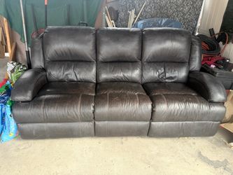 Leather Power recliner