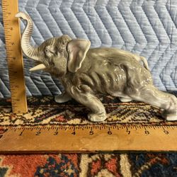 Vintage Ceramic Glazed Elephant From Japan 