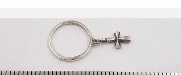 James Avery Retired Dangle Cross Ring Size 3.5