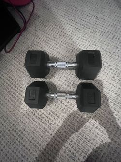 15 AND 10 POUND DUMBBELLS