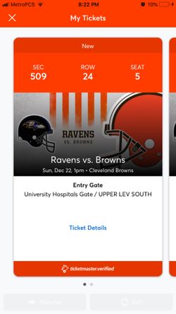 Cleveland browns tickets