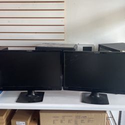 HP Computer, Two Screens, Mouse And Keyboard 