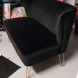 Velvet Loveseat Black