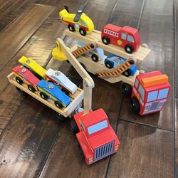 Melissa and Doug Wooden Magnetic Truck toys