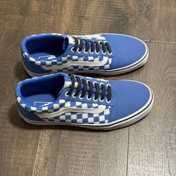 Men’s Checkered Blue Vans Sz 11 (New)