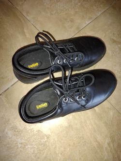 TredSafe Mens Size 7 Black Oxford Work Shoes Slip Resistant UK 6 EU 39.5