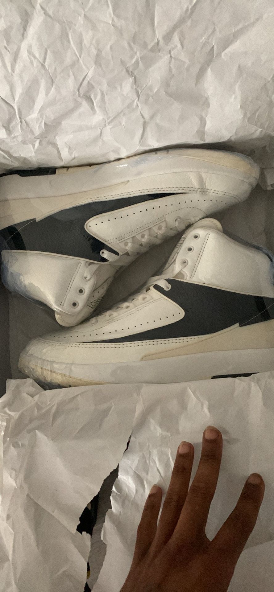 White & Black Jordan Two, Size 9 w