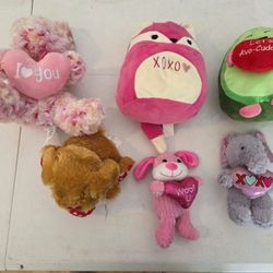 Valentines Stuffed Animal Lot