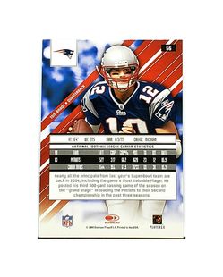 Tom Brady Rookies & Stars Foil Longevity 2004 Leaf #56, MVP Patriots –