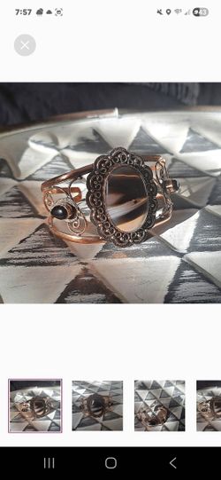 Beautiful Copper Black Botswana Cuff