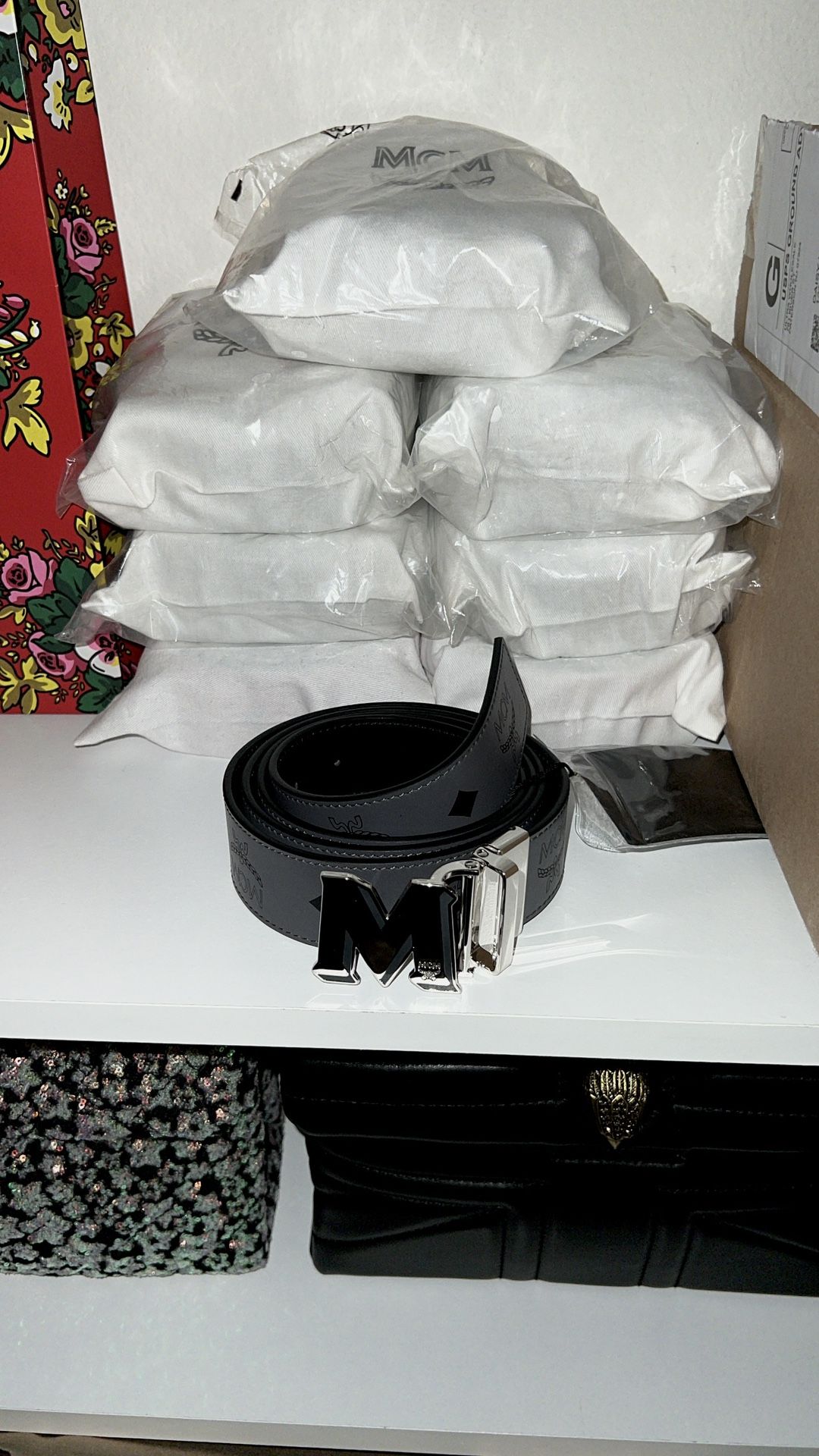 Black/Grey MCM Belts