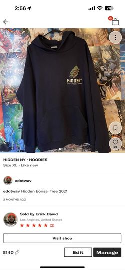Hidden Bonsai Hoodie Size XL