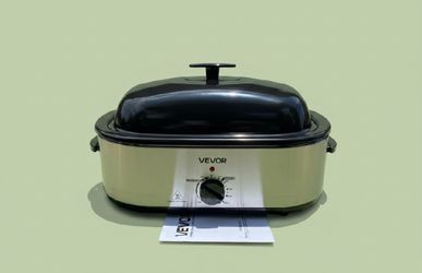OBO New Other VEVOR 20Qt Self-Basting Electric Roaster Oven, Silver, Cook It