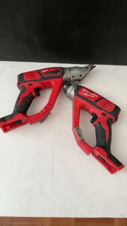 Two Milwaukee M18 Cordless 18-Gauge Double Cut Shear - Tool Only