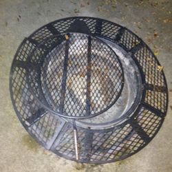 Grill with firepit