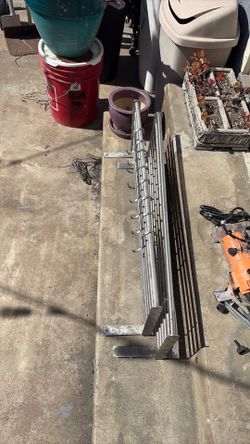 Stainless steel pan rack W/hooks