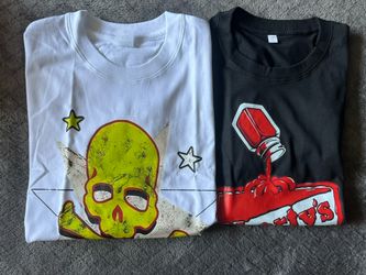 2 Mens New Size Large Custom Short Sleeve T Shirt