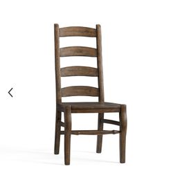 2 Solid Wood Pottery Barn Ladder  Back Chairs 