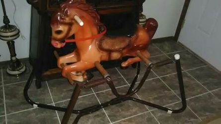 1980's Vintage bouncing horse! Mustang by Wonder