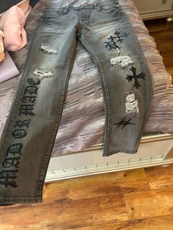 it’s a chrome heart style jeans grey size 34