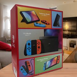 Nintendo Switch -Oled Model w/Neon Red & Neon Blie Joy-Con