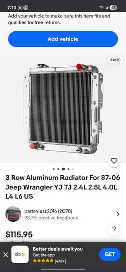 Radiator For Jeep Wrangler 