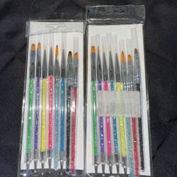 Brush, Acrylic And Rhinestone Setter