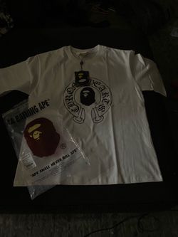 white bape x chrome hearts
