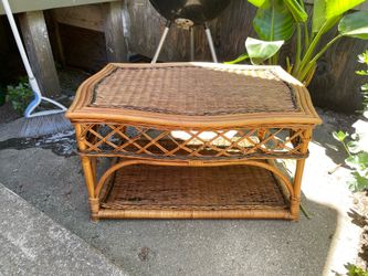 Vintage Wicker & Rattan Coffee Table